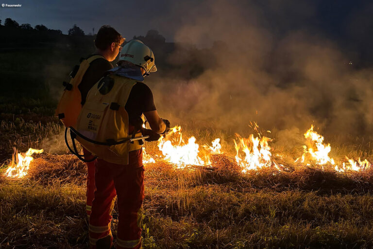 Waldbrandtraining in Waging am See in Bayern